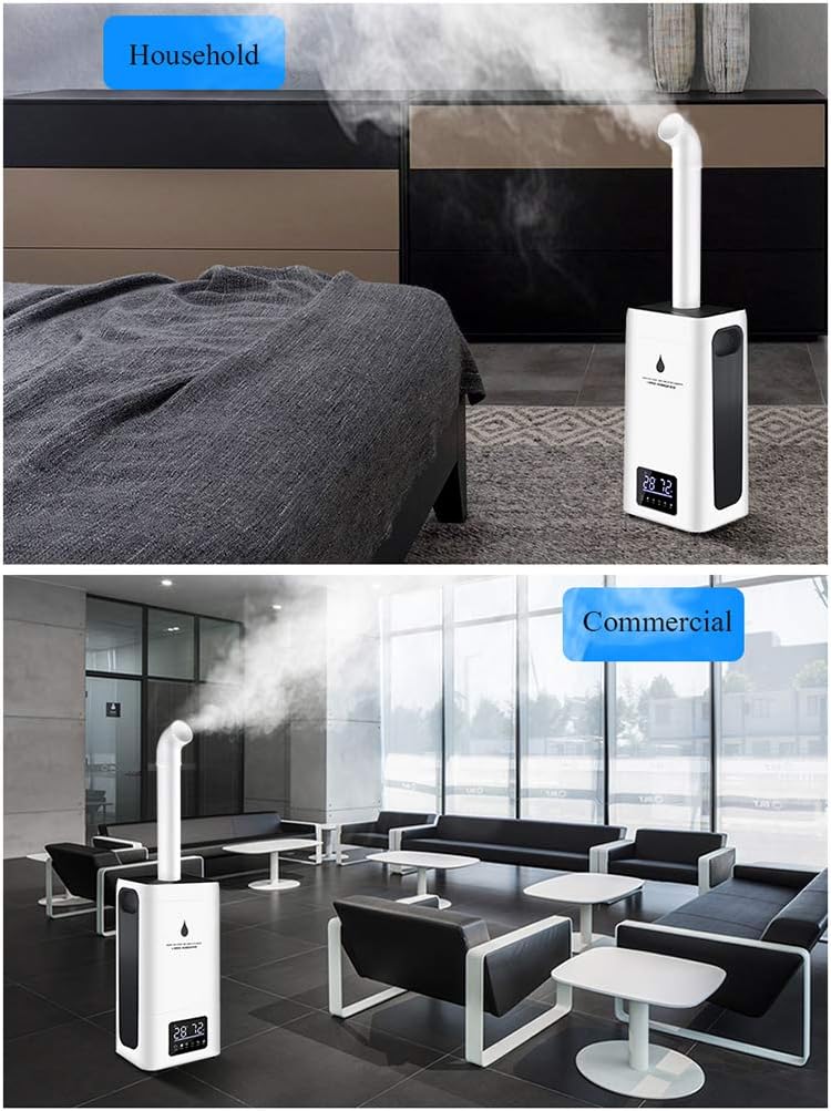 23.8L Knob Adjustment 4 core Operation Removable Floor Sprayer Spray moisturizing Area 60-120m2 110w White (Upgraded Version)