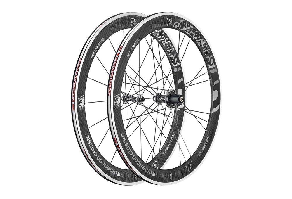 American Classic Carbon 58 Clincher Wheelset, Black Tour - 700c, Shimano 11