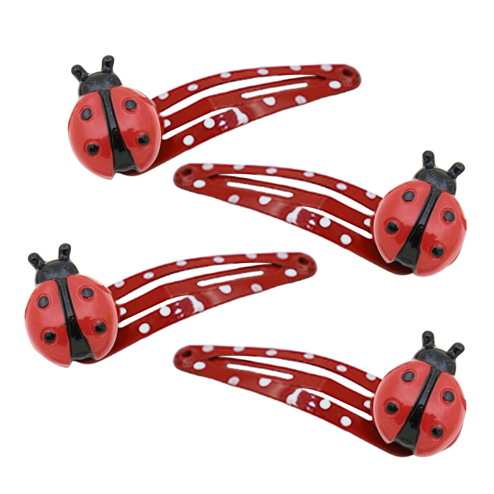 Lodoot 4PCS Ladybirds Hair Barrettes for Casual Formal Festival Hair Clip Women Girl Hair Styling Tool Nonslip Sidepin Headdres Ladybug Hairpin