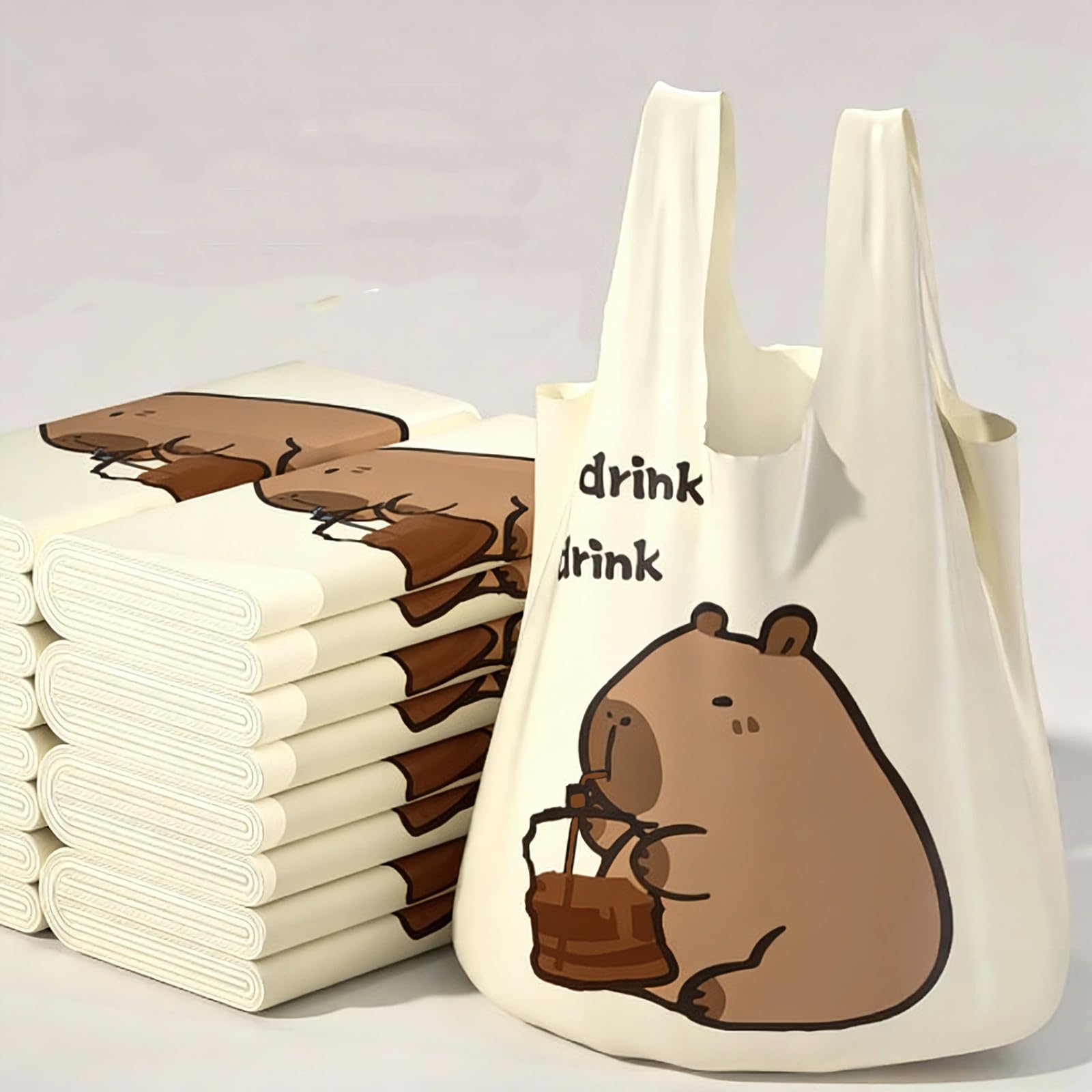 Drawstring garbage bag, thickened, household, handheld, extra large, extra thick, no-tear closure, plastic bag, economical pack, thick version