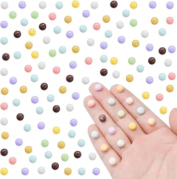 200 Pieces Tiny Macaron Decor for Dollhouse Miniatures Mini Food for Crafts Micro Resin Things for Dollhouse Mini Kitchen Micro Landscaping Decoration