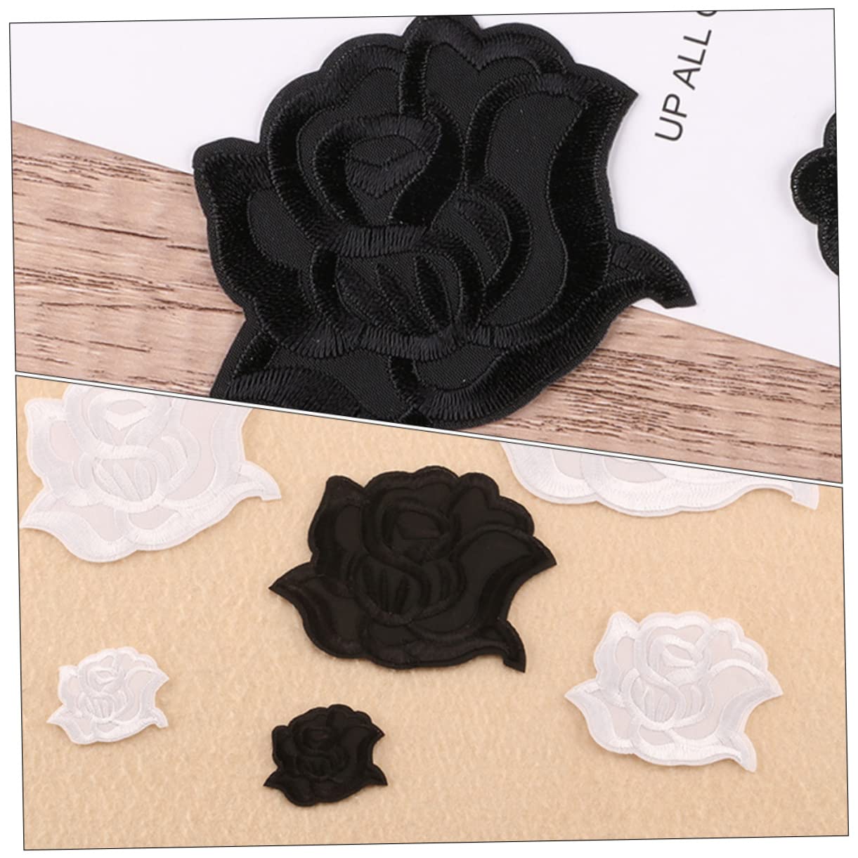 Parches Bordados de Tela Flores, 15 Piezas Parches termoadhesivos DIY