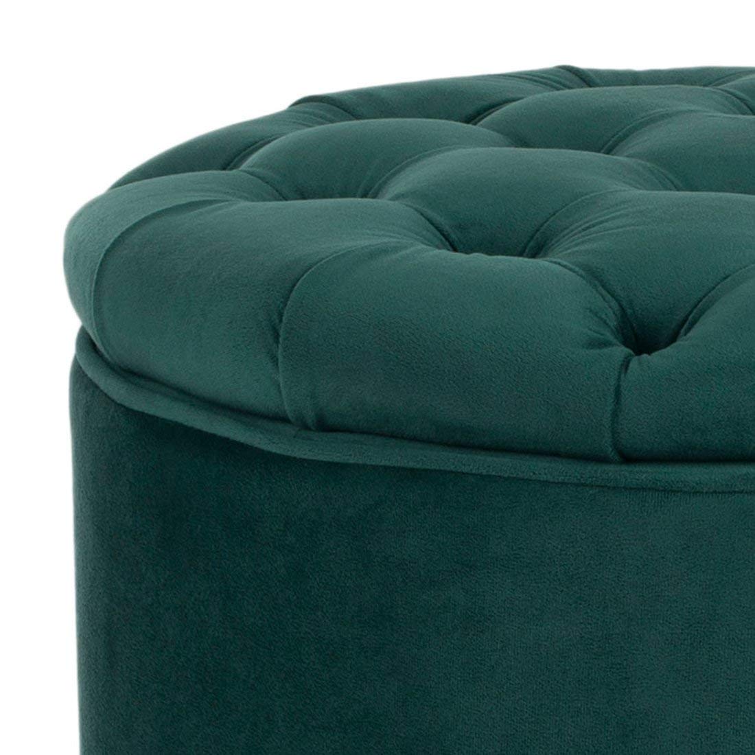 Safavieh Otomana tapizada, en Color Marino, 55 x 55 x 50 Pulgadas