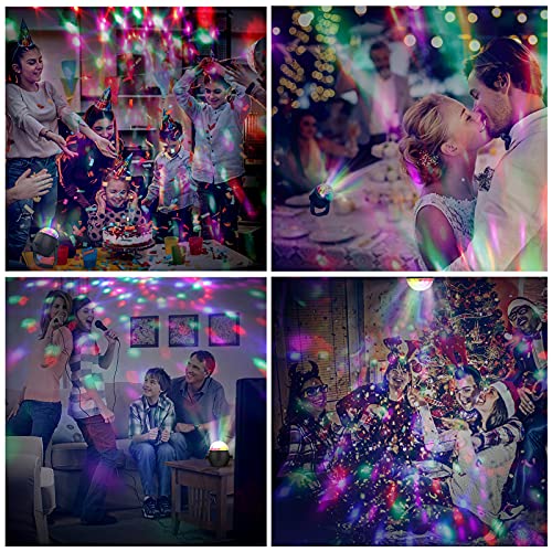 Disco Ball Party Lights, Gritin Sound Activated Dj Strobe Lamp Stage Light With Remote Control- 3W Rgb Dynamic Light Effect, 4M/13Ft Usb Cable For Kids Birthday, Friend Gathering, Halloween, Bar, Xma #TOP5