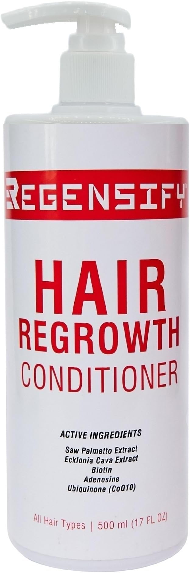 Hair Regrowth Conditioner 500 ml (17 FL Oz) [Adenosine and Coenzyme Q10 Conditioner with Biotin & DHT Blockers]