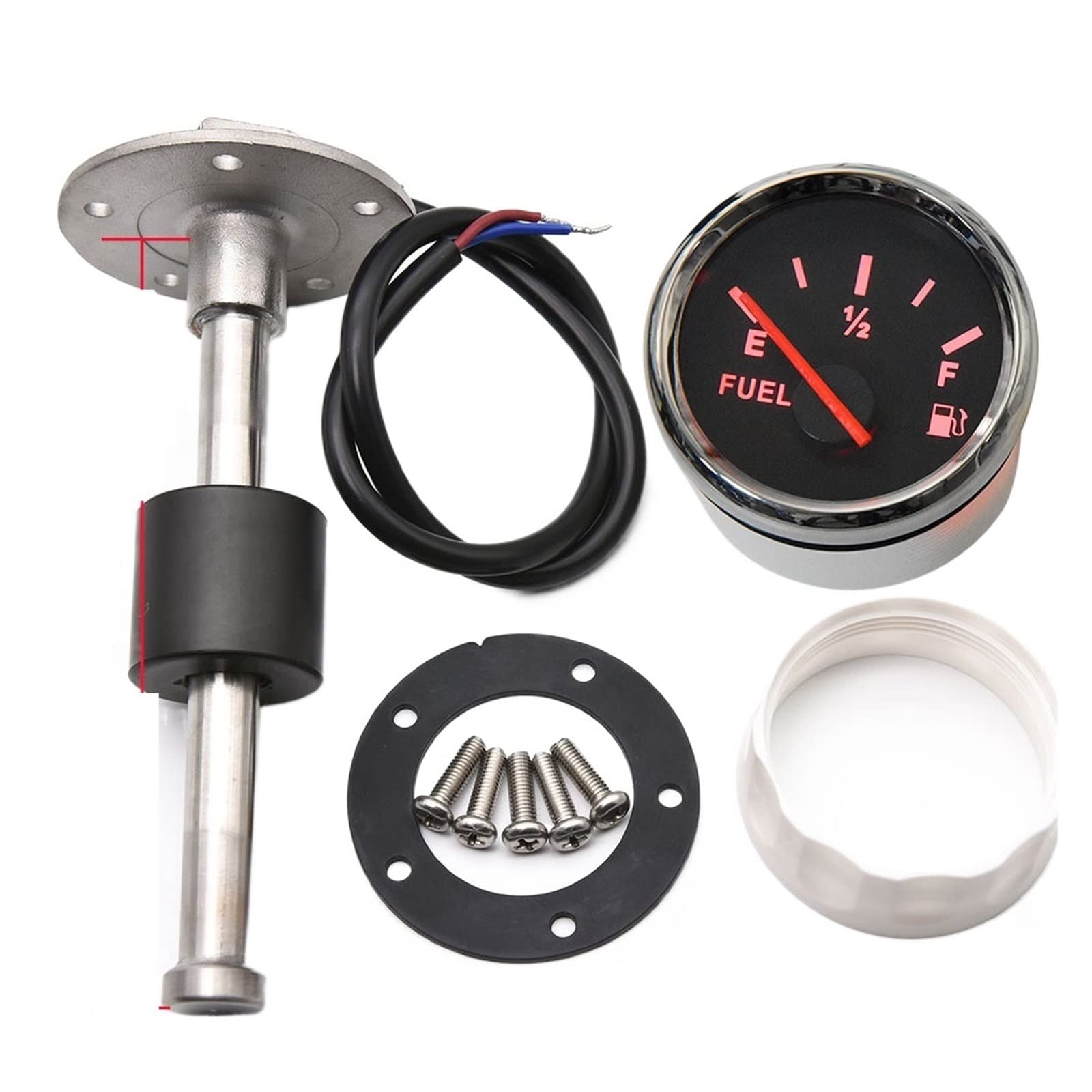 Jauge 0-190 Ohms Jauge Carburant 0-190 Ohm - Capteur Niveau Essence Et Eau | 12V/24V Universel Indicateur Carburant Bateau Voiture Jauge 0-190 Ohms Jauge Carburant 0-190 Ohm - Capteur Niveau Essence Et Eau | 12V/24V Universel Indicateur Carburant Bateau Voiture