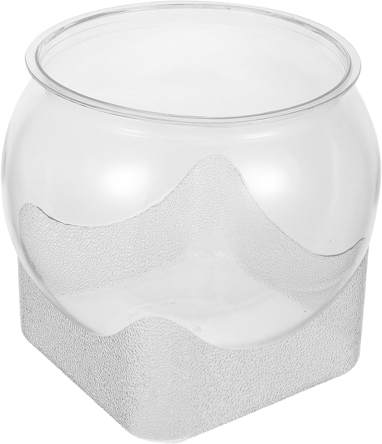 ABOOFAN Desktop Fish Tank Aquarium Bowl, Unbreakable Plastic Fish Keeper with Hydroponic Planter, Large Multifunctional Shrimp and Goldfish Bowl for Home Desk Decoration