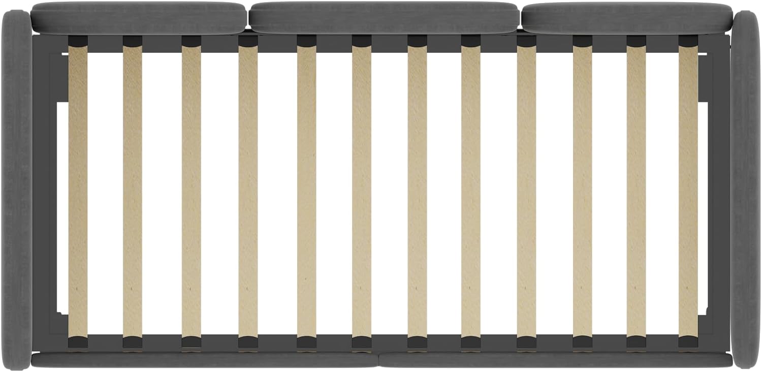 Twin Velvet Upholstered Platform Daybed Frame Sofa Bed with Trundle for Kids Boys Girls Bedroom Apartment Easy to Assemble No Box-Spring Needed Strong Wood Slat Support No Noise Ddry Gray