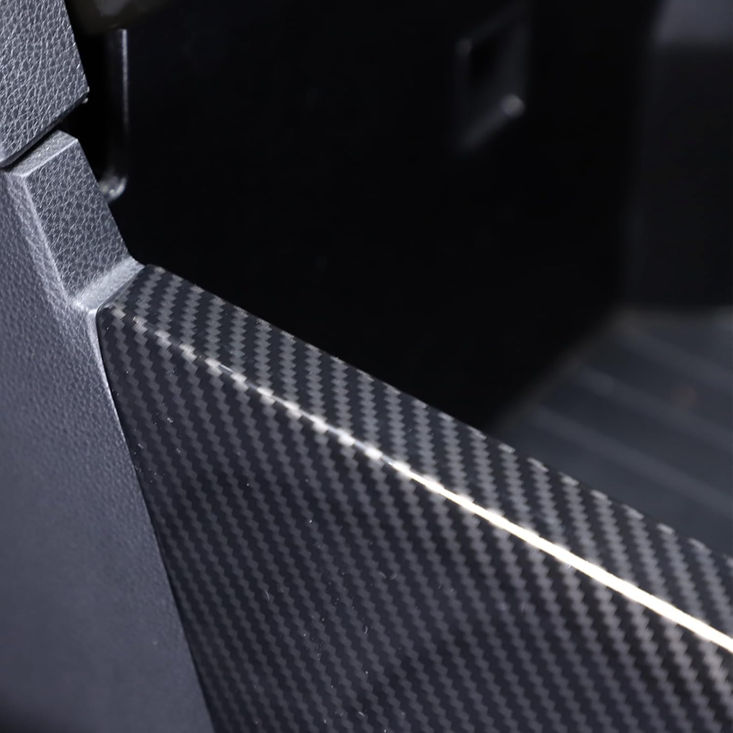 Car Armrest Box Decorative Cover Trim for Toyota Tundra Sequoia 2022-2024, Car Interior Decoration Accessories 2Pcs (Black)