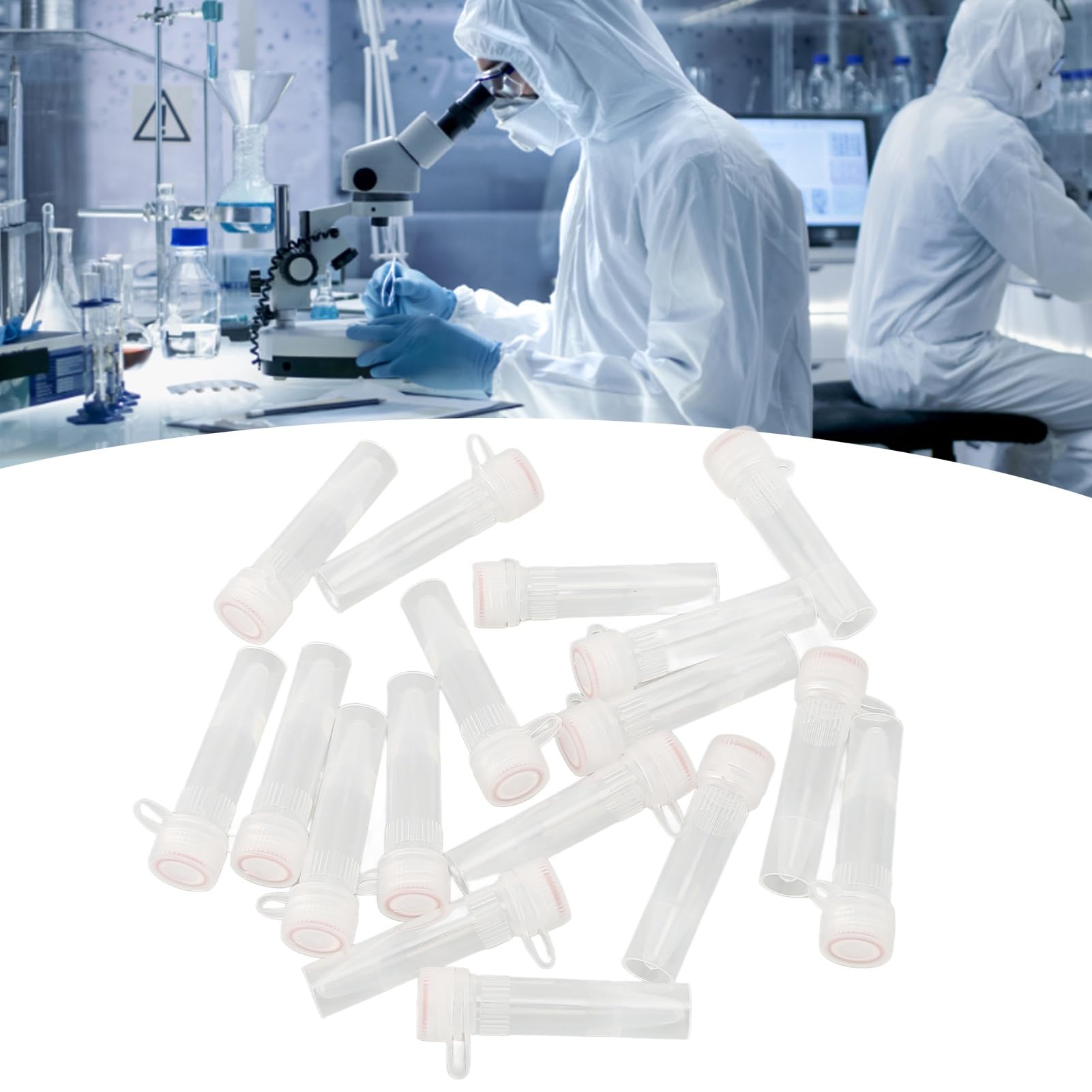 Provette Per Microcentrifuga da 500 Pezzi, Polipropilene Trasparente Professionale, Provette da Centrifuga da 1,5 ML con Tappi a Scatto Per Uso di Laboratorio(flat bottom)