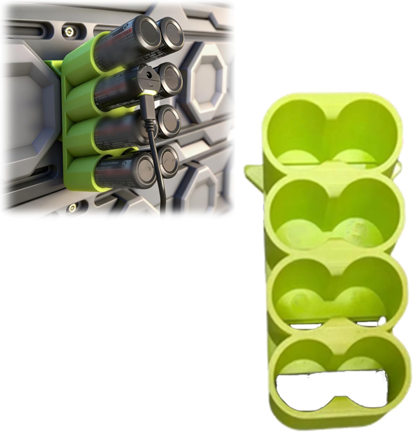 for Battery Holder Compatible with Ryobi USB Lithium 4V - Versatile Link Mount for Secure Storage and Easy Access （8/16） Mount (16 Battery Mount)