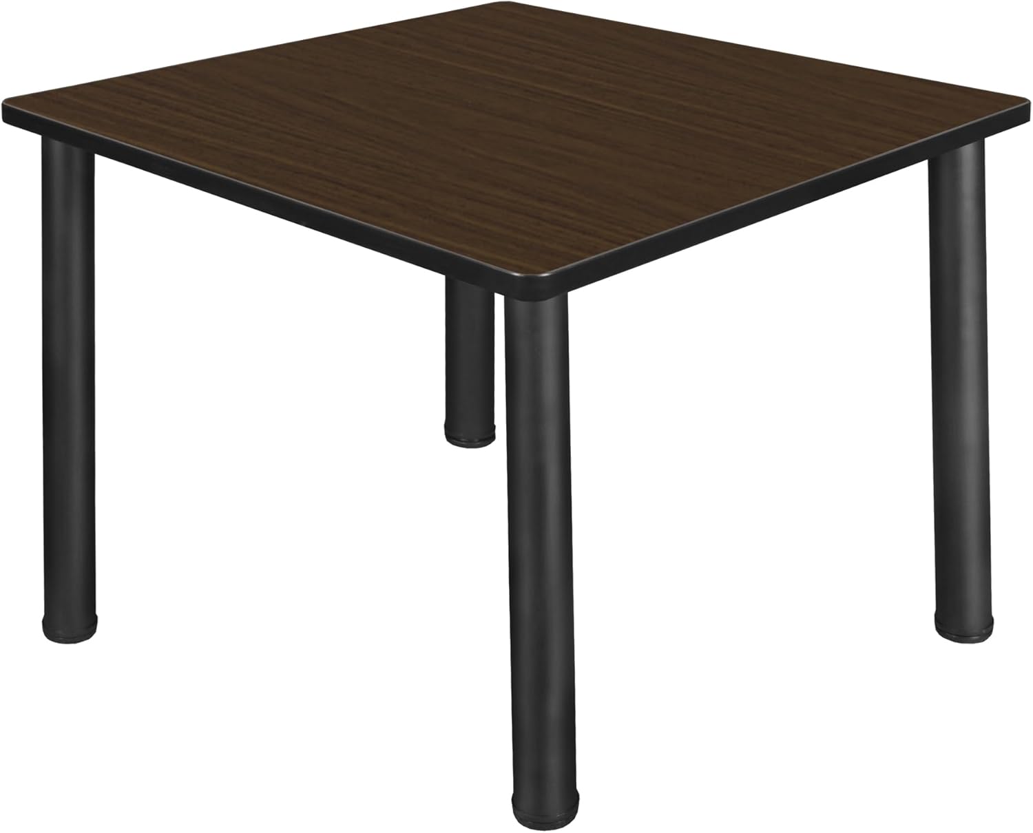 Regency Kee 30 in. Small Square Breakroom Table- Noble Oak Top, Black Legs