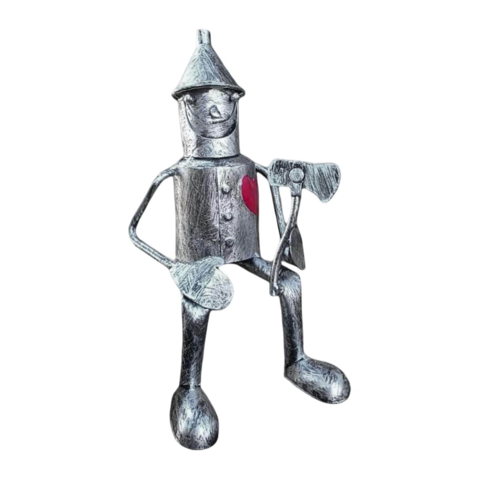 Tin Man Garden Statue Decorative Metal Ornament for Restaurant Balcony Patio 10x22cm-image-23