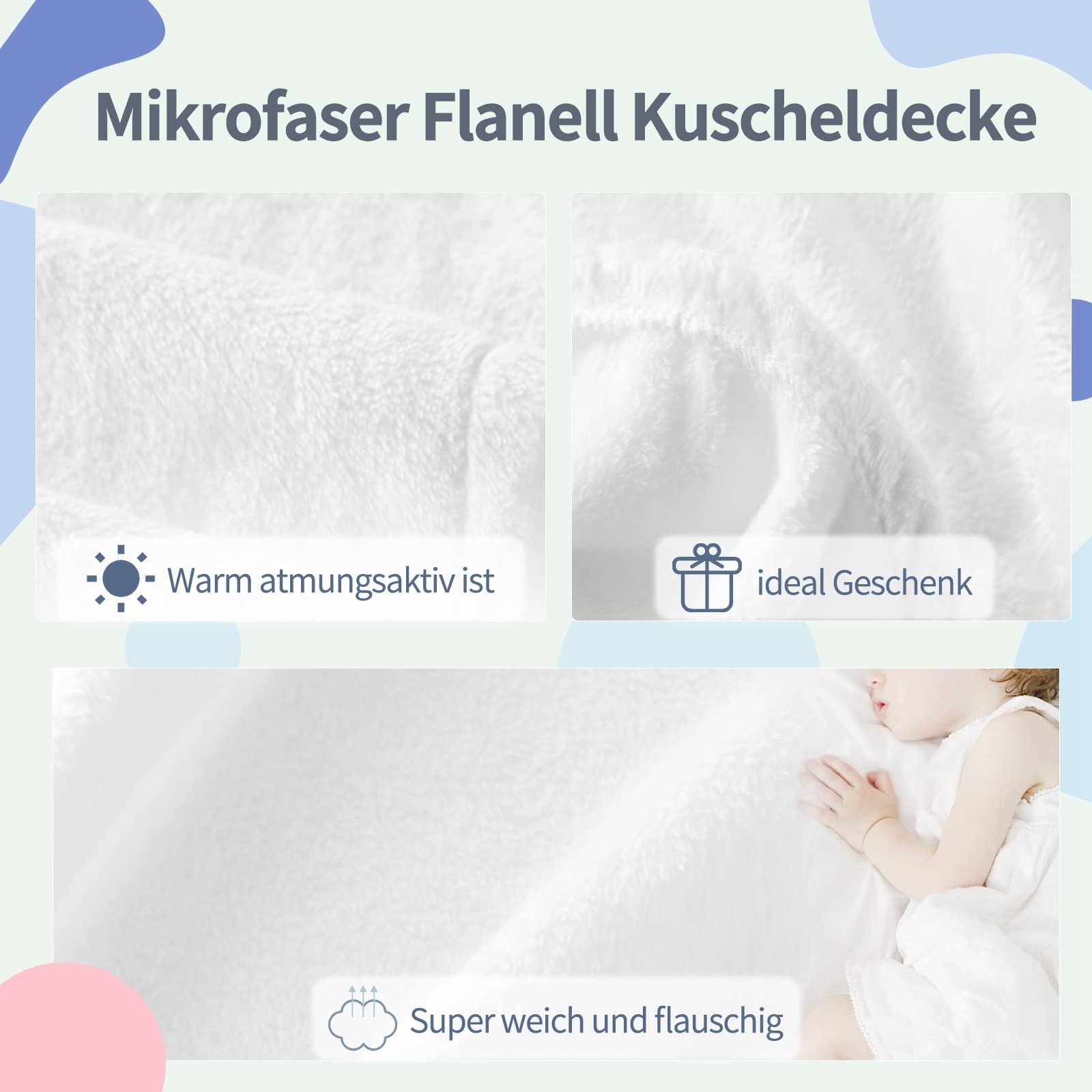 Cyiecw Knuffeldeken voor kinderen, 130 x 150 cm, eenhoornpatroon, flanel, fleece deken, licht op in het donker, roze bankdeken, kinderdeken voor meisjes, zachte microvezel, pluizige deken voor