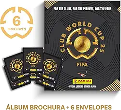Kit C/ 1 Álbum Brochura + 6 Envelopes de Figurinhas Fifa World Cup 2025