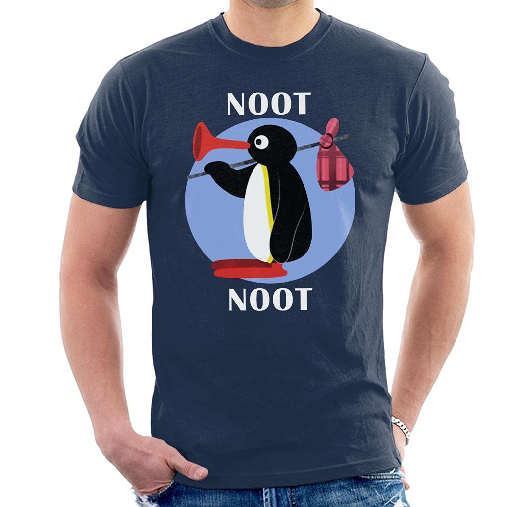 Cloud City 7 Men's Navy Blue Pingu Noot Noot T-Shirt