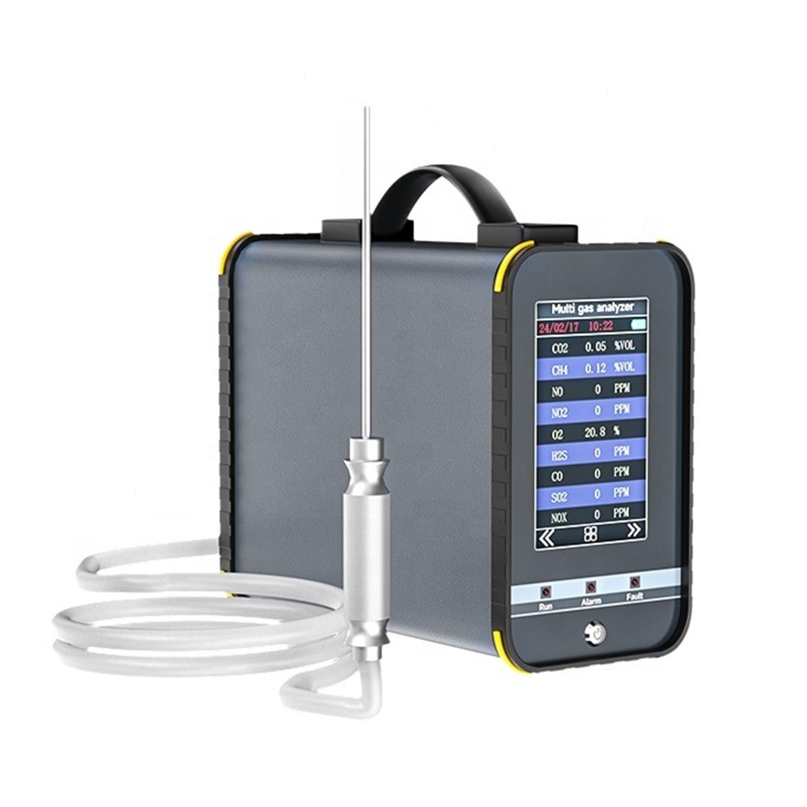 Analizador de Gases múltiples 4 en 1 Detector de Gases de Prueba de Laboratorio Analizador de Precios CO CO2 CH4 O2, LocalizacióN Precisa De Fugas(NO2:0-500ppm)