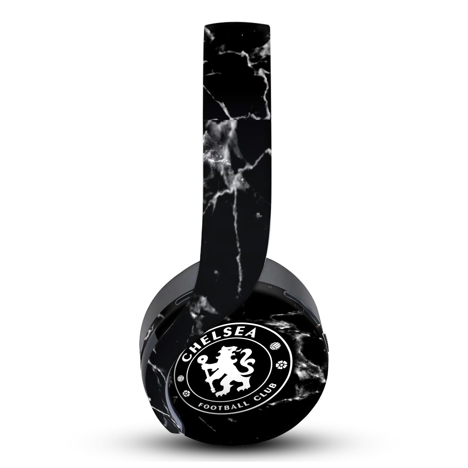Head Case Designs Officially Licensed Chelsea Football Club Black Marble Mixed Logo Vinyl Sticker Skin Decal Cover Compatible with Sony PlayStation PS Pulse 3D Headset