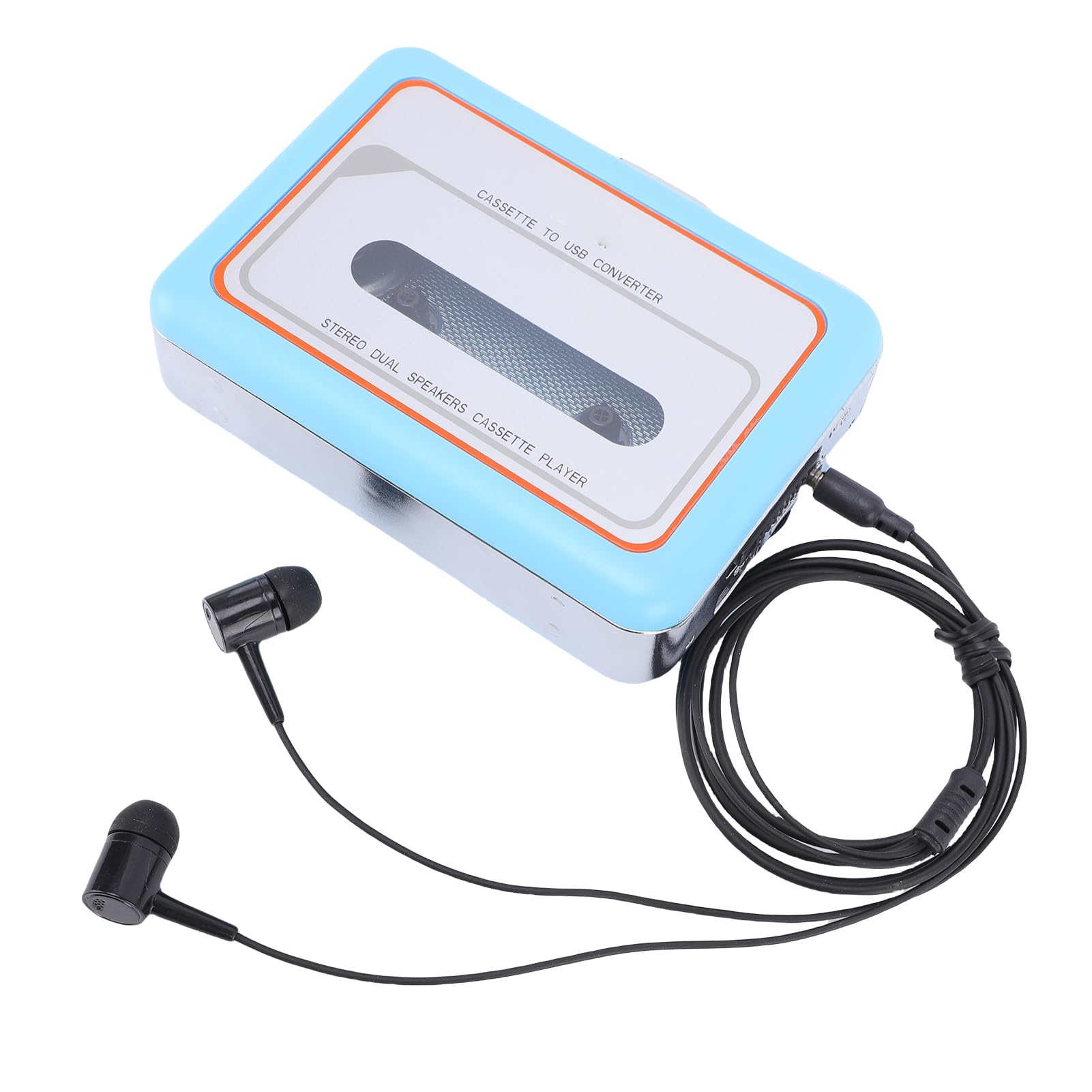 Odtwarzacz Kasetowy z Głośnikiem, Konwerter Kasetowy na Cyfrowy, Przenośny Odtwarzacz Taśmowy z Bezpośrednim Nagrywaniem MP3 Przez USB i Gniazdem Słuchawkowym 3,5 Mm, Idealny do Użytku w