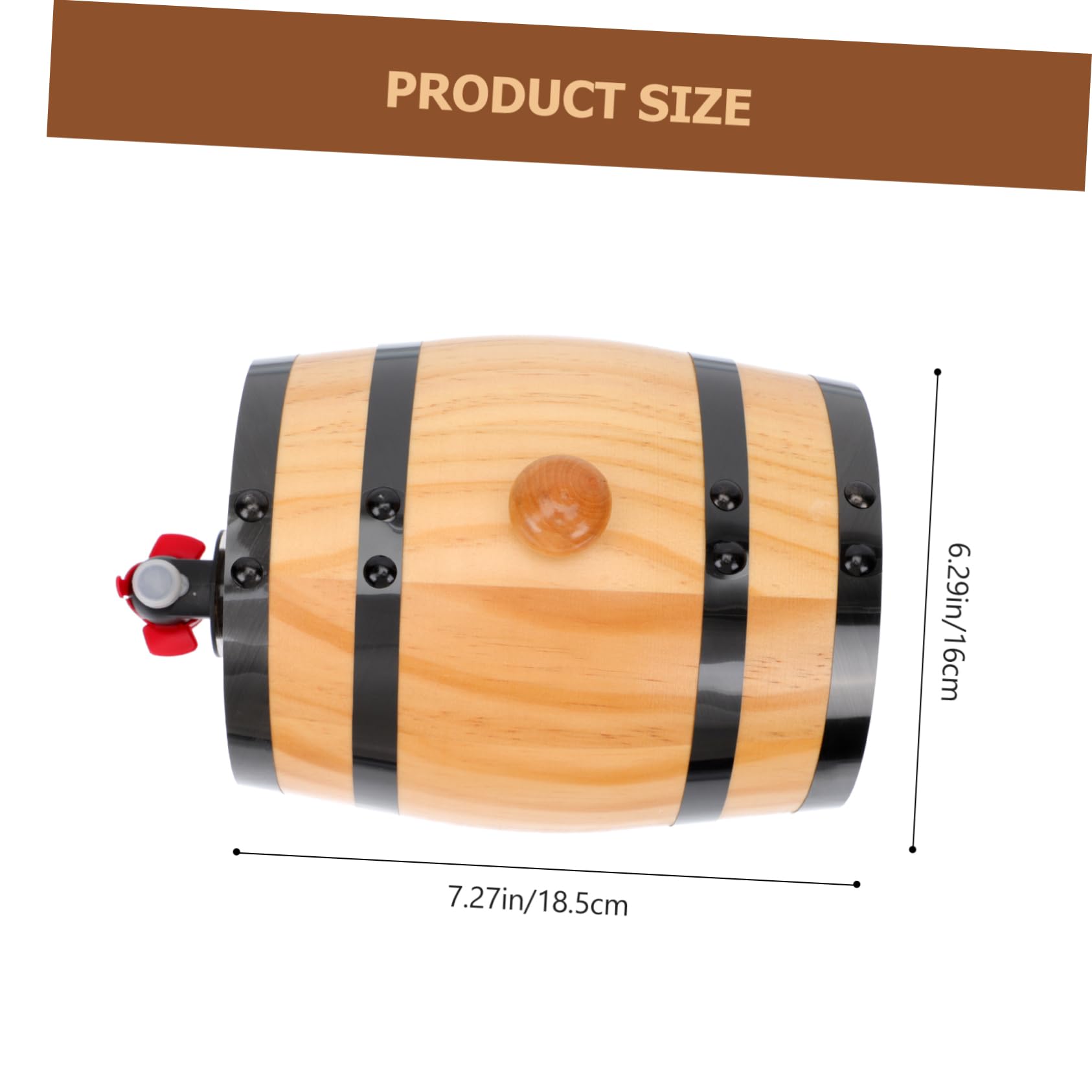 OFFSCH Barbecue Oak Whiskey Barrel Beer Dispenser Beer Cask Home Wine Bucket and Functional