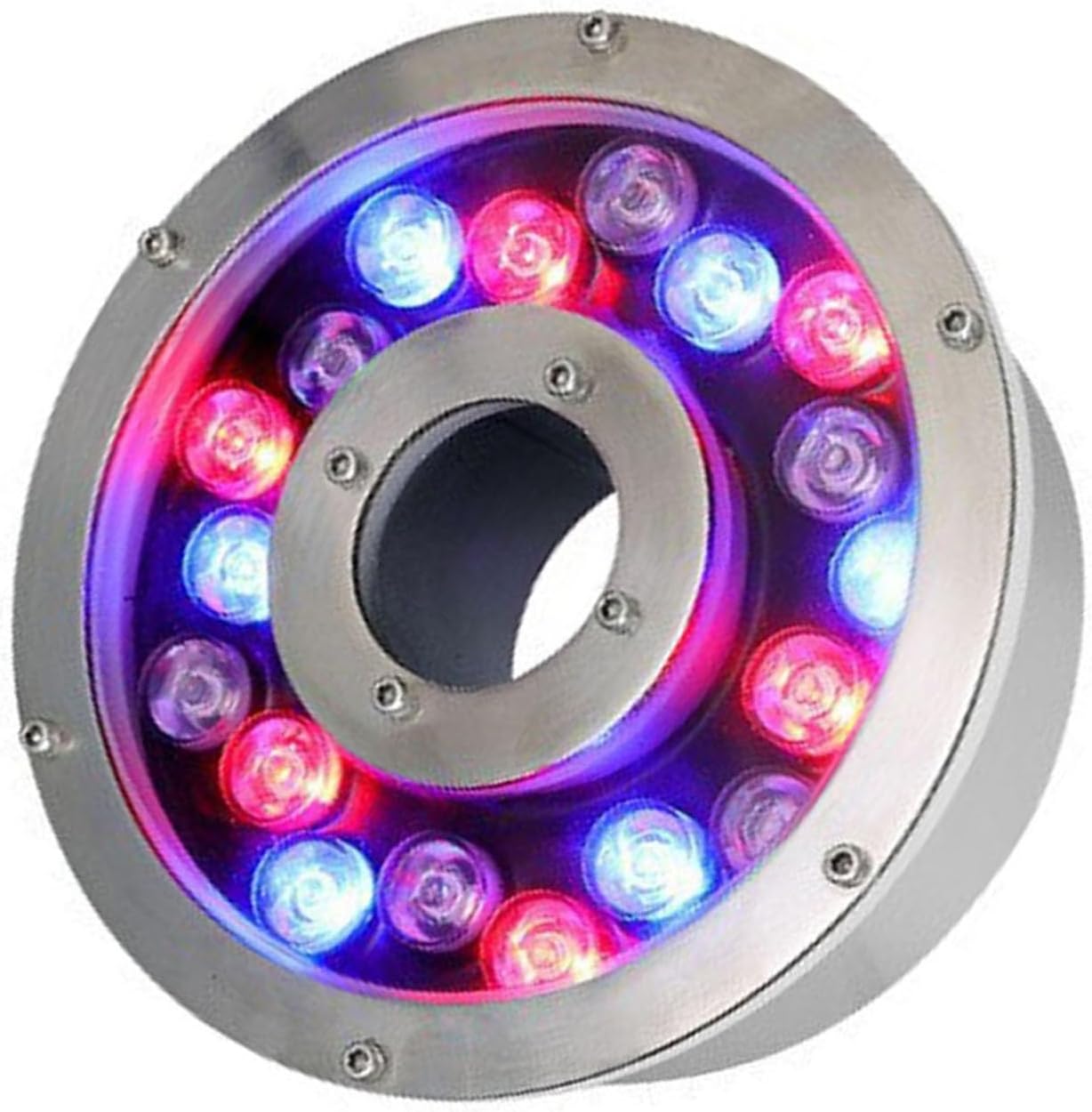 Submersible LED Pond Lights - IP68 Waterproof Stainless Steel Fountain Lamp, 24W AC12V Spotlight for Pool, Fountain & Landscape Lighting - Yellow Illumination