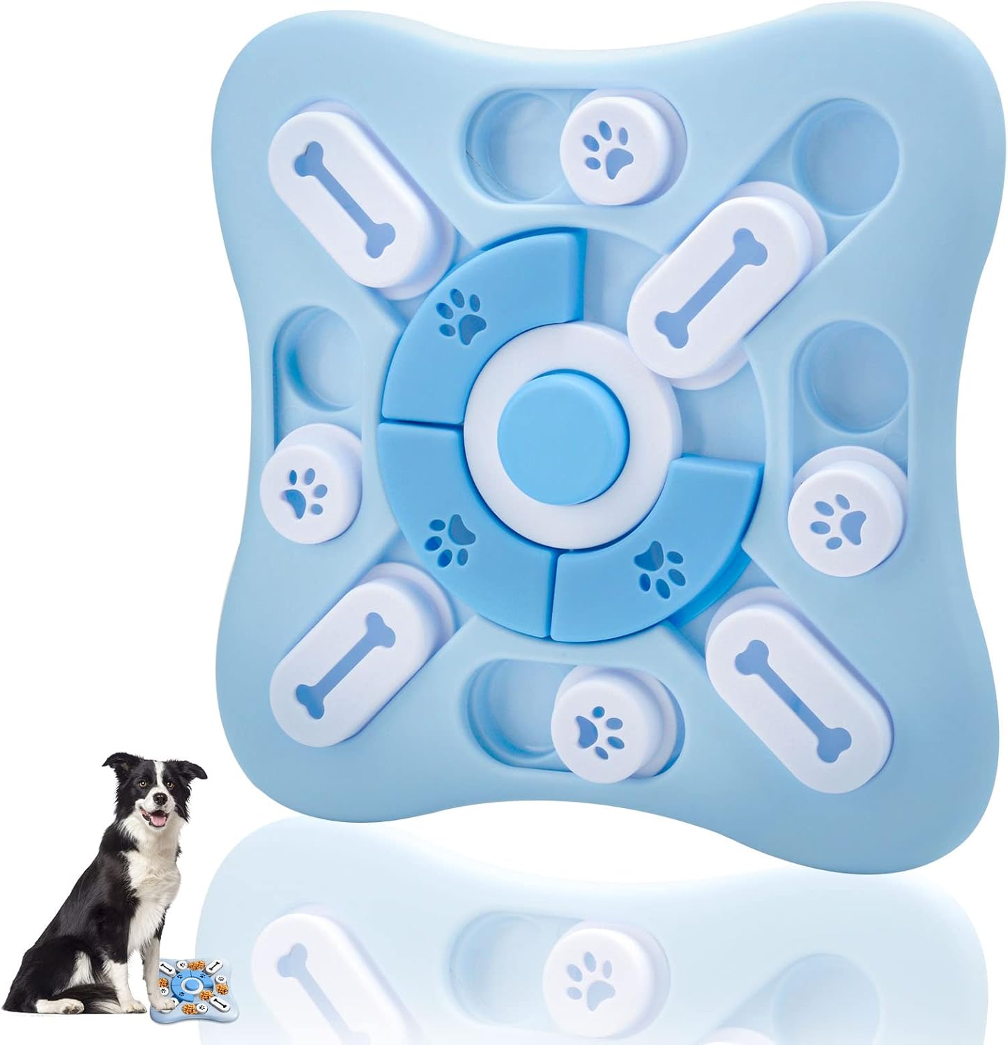 DAWRIS Juguetes Inteligencia Perros Juguete de Puzle para Perros Rompecabezas para Perros con alimentador Lento Divertido alimento para Ayudar a la digestión de Mascotas para la Mayoría de Los Perros