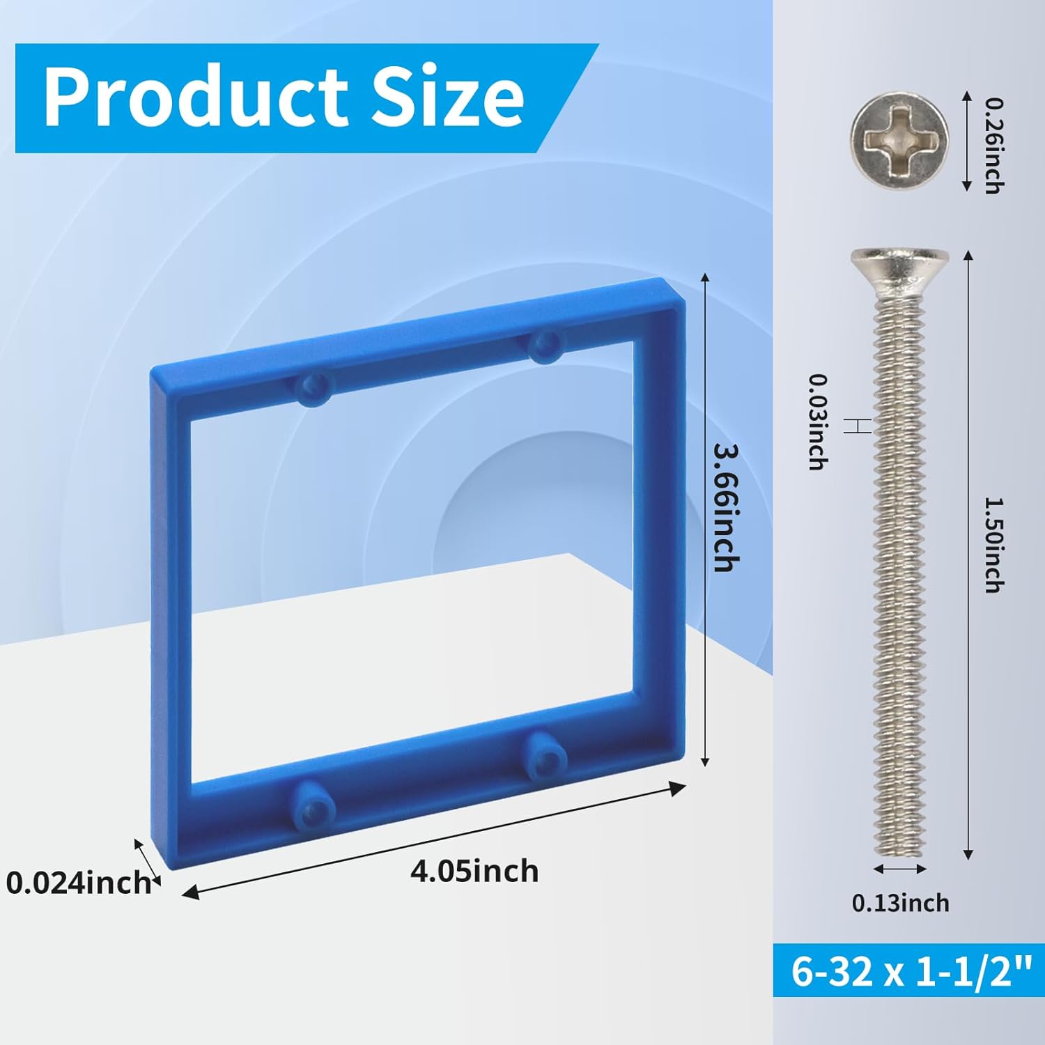 1/4” Double Gang Receptacle Outlet Box Extender,Blue Electrical Outlet Extender for Electrical Box,A Great Helper for Outlet Box Adjustments,1Pack