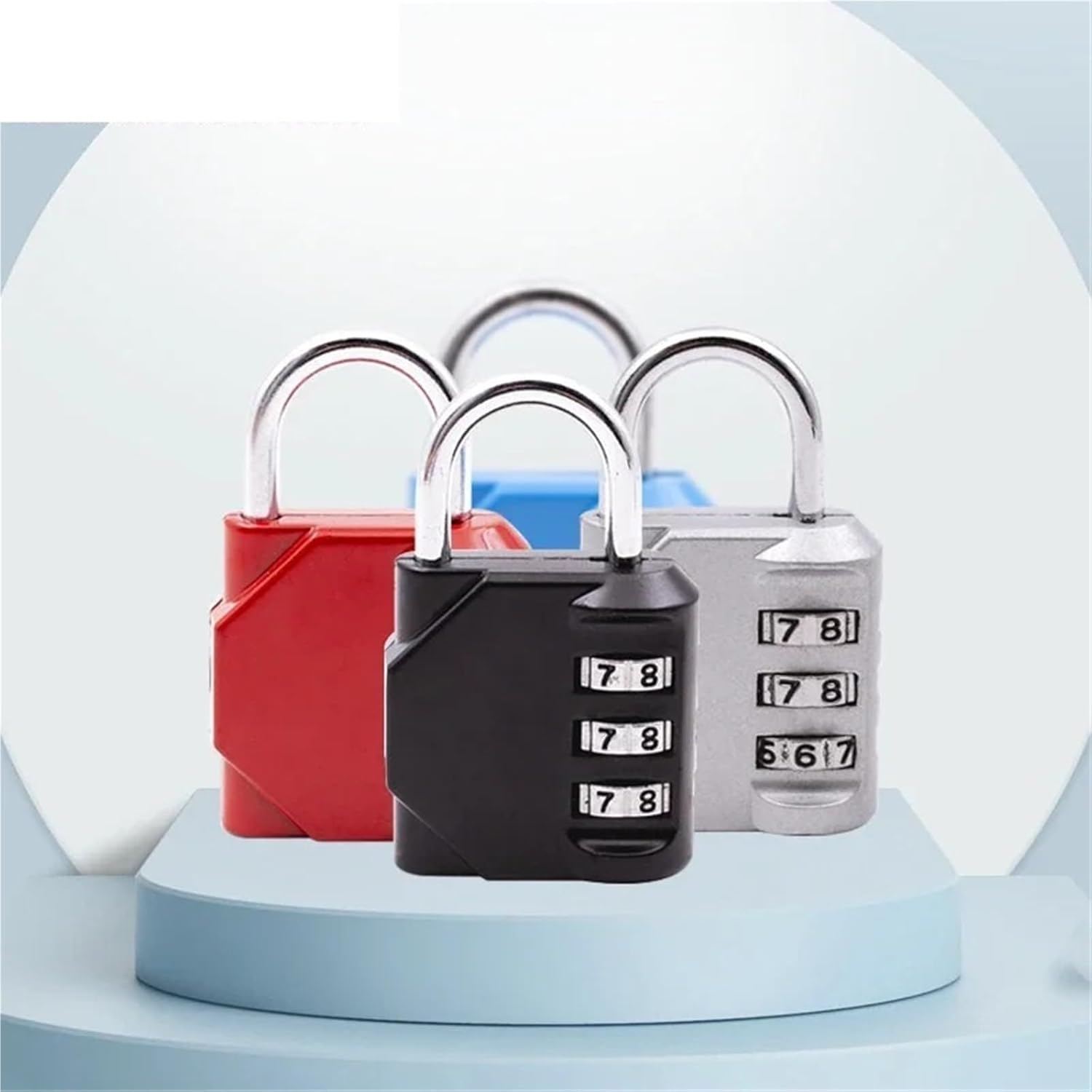 3 Code Combination Safe Locks Padlock Luggage Zipper Bag Backpack Handbag Suitcase Drawer Cabinet Lock ZS75 1Pcs(Black)