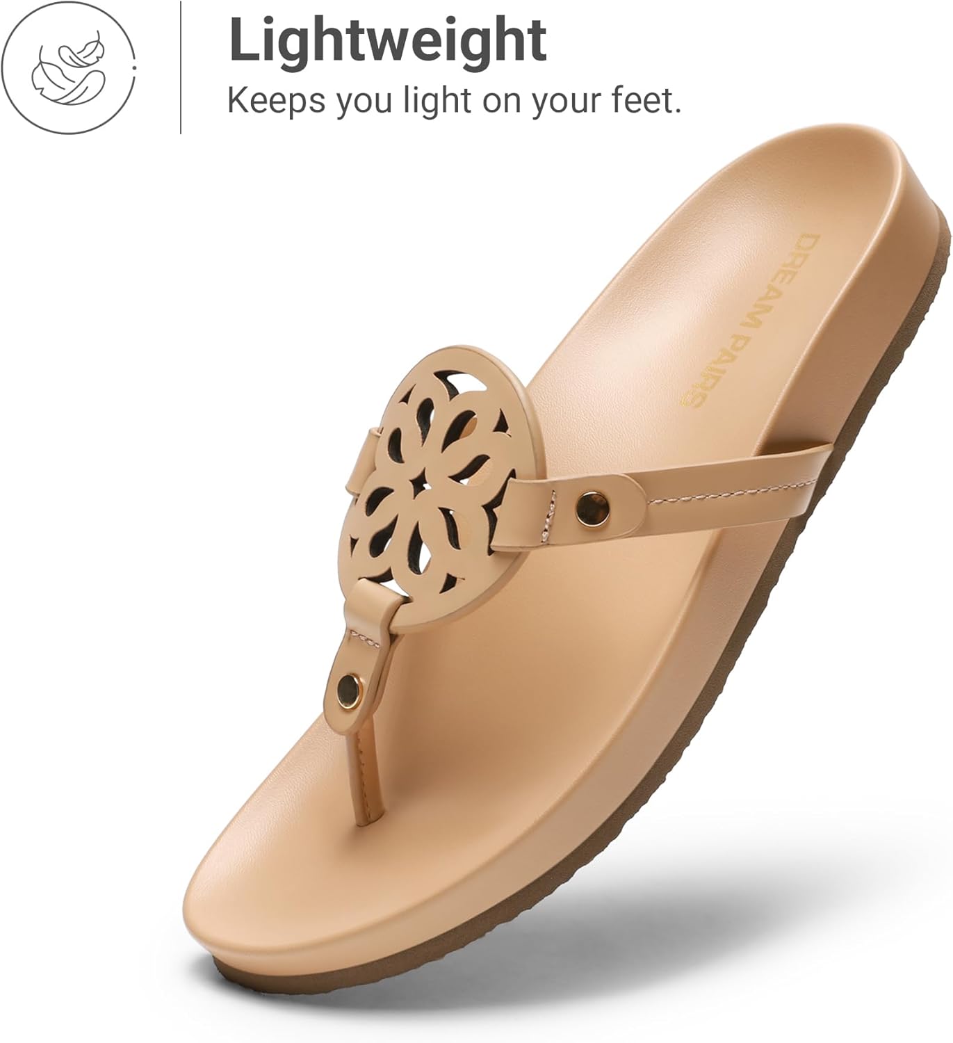 DREAM PAIRS Platform Flip Flops for Women Arch Support Soft Cushion Comfortable Dressy Thong Sandals Slippers for Summer Vacation Walking - Image 5