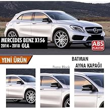 Mercedes Benz X156 GLA Series Bat Mirror Cover ABS Plastic Batman Piano Black Batman mirror Cover for 2014-2018 Models
