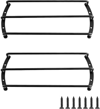 8 Inches Speaker Metal Grill Grille Cover, Black Subwoofer Speaker Grille Cover Protective Cover, for Car Bar Home Stereo Loudspeaker Protector 8" 3 Bars - Pack of 2