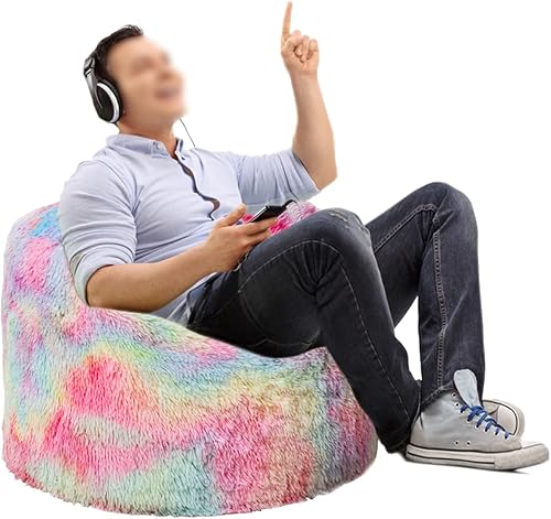 Miniatura 30 de Funda para puf de almacenamiento, sin relleno, suave, lavable, de fibra de felpa, para adultos, muebles de sala de estar, funda de puf de piel Funda