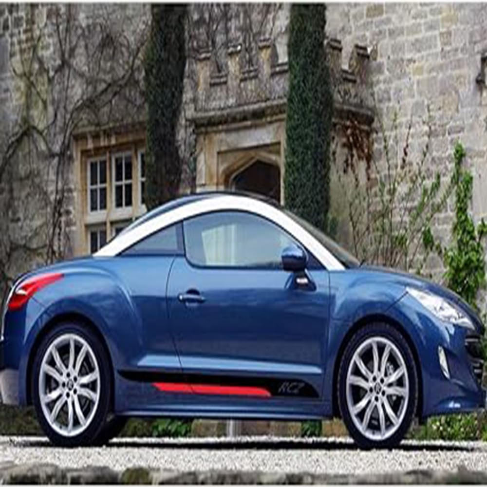 Autocollants Jupe Latérale Voiture pour Peugeot RCZ,Autocollants Latéraux Carrosserie Décoration De Sport Corporel Pièces Automobiles