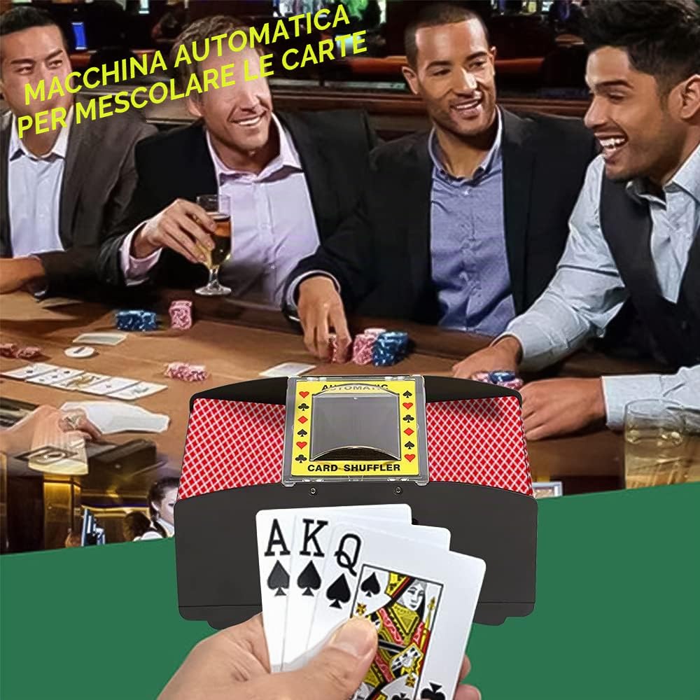 Ni-SHEN Automatyczny Tasownik do Kart USB/Bateria Elektryczna do Pokera Blackjack Phase 10 Skip-Bo
