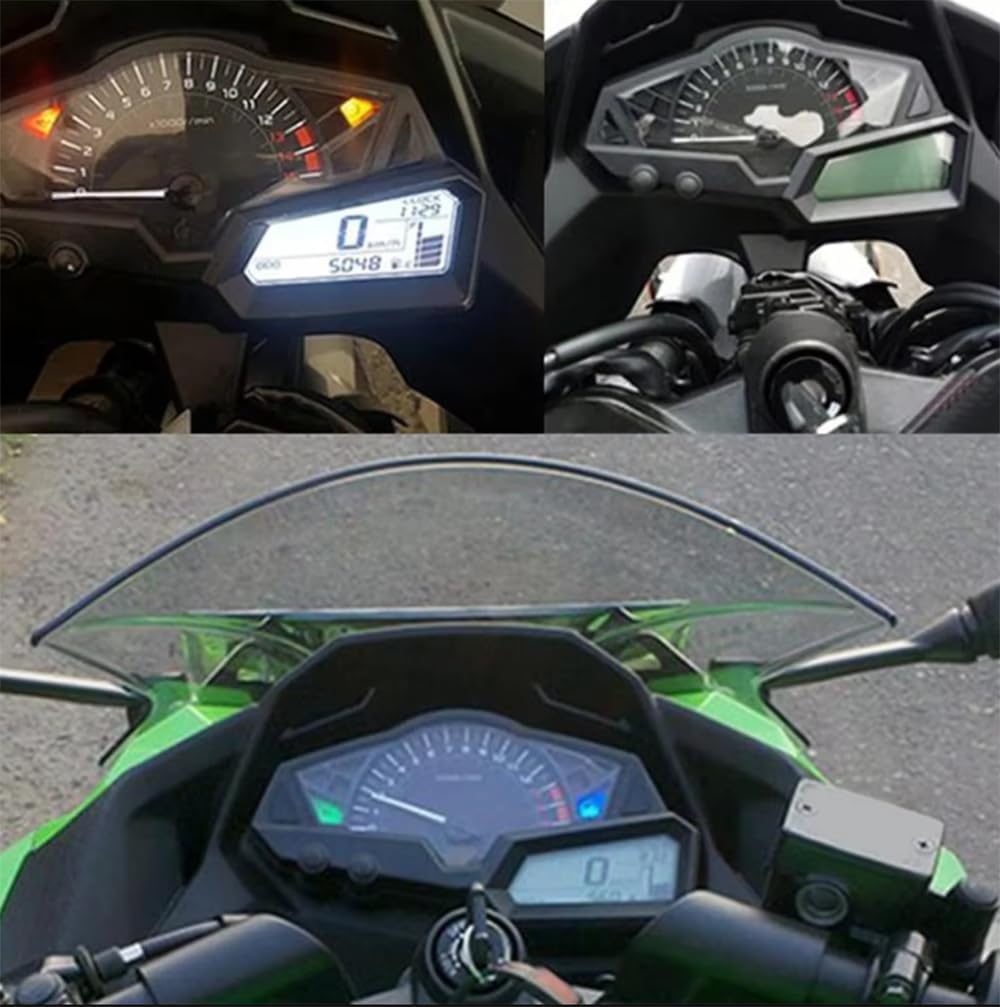 Motorcycle Speedometer LCD Motorcycle Odometer Speed Fuel Gauge Low Oil Level Indicator Flashing Alarm Meter for Ninja 300