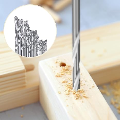 Mini Micro Drill Bit Set,20 PCS Twist Drill DIY Kit 0.3-1.6 Mm Hss Micro Twist Drills Bit Micros Steel Model Precision Drills for Plastic Wood Soft Metal