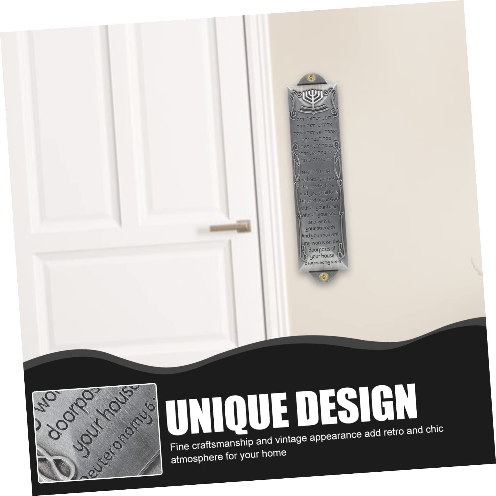 NOLITOY 2pcs Religious Holy Scroll Mezuzah Decor Religious Mezuzah Adornment Religious Decor Door Mezuzah Metal Mezuzah Craft Retro Metal Mezuzah Metal Holy Mezuzah Retro Scripture Mezuzah
