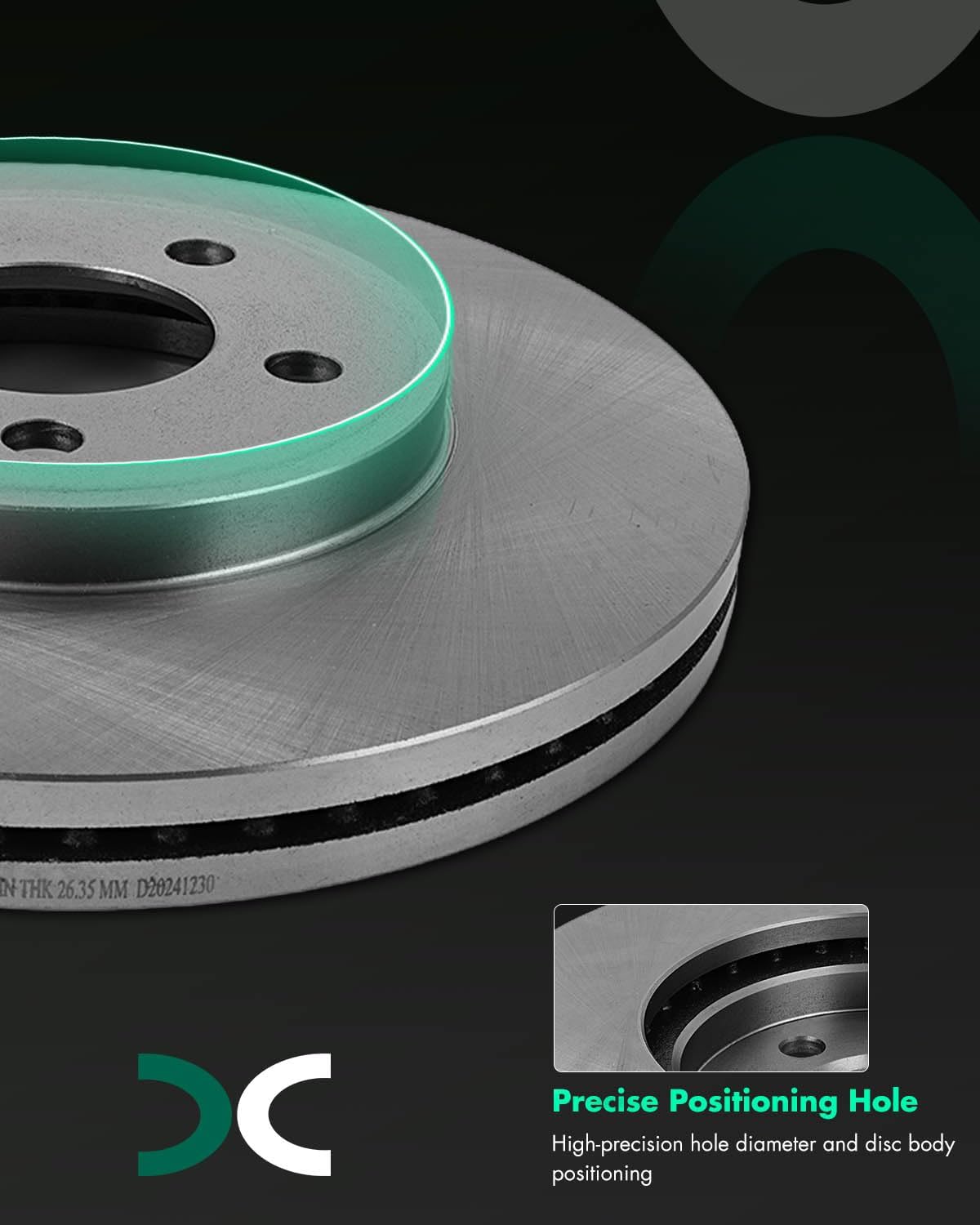 SCITOO Disc Brake Rotors Kits 54103 Front Vented Brake Rotors Fit For Ford For Crown Victoria 2003-2011,For Lincoln For Town Car 2003-2011,For Mercury For Grand Marquis 2003-2011