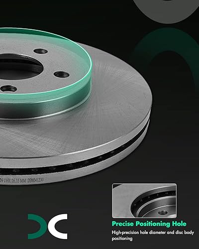 Miniatura 304 de SCITOO Juego de 2 frenos de freno ranurados traseros para Chrysler Town & Country, 08-16 para Dodge Grand Caravan, 09-13 para Dodge Journey, 12-15