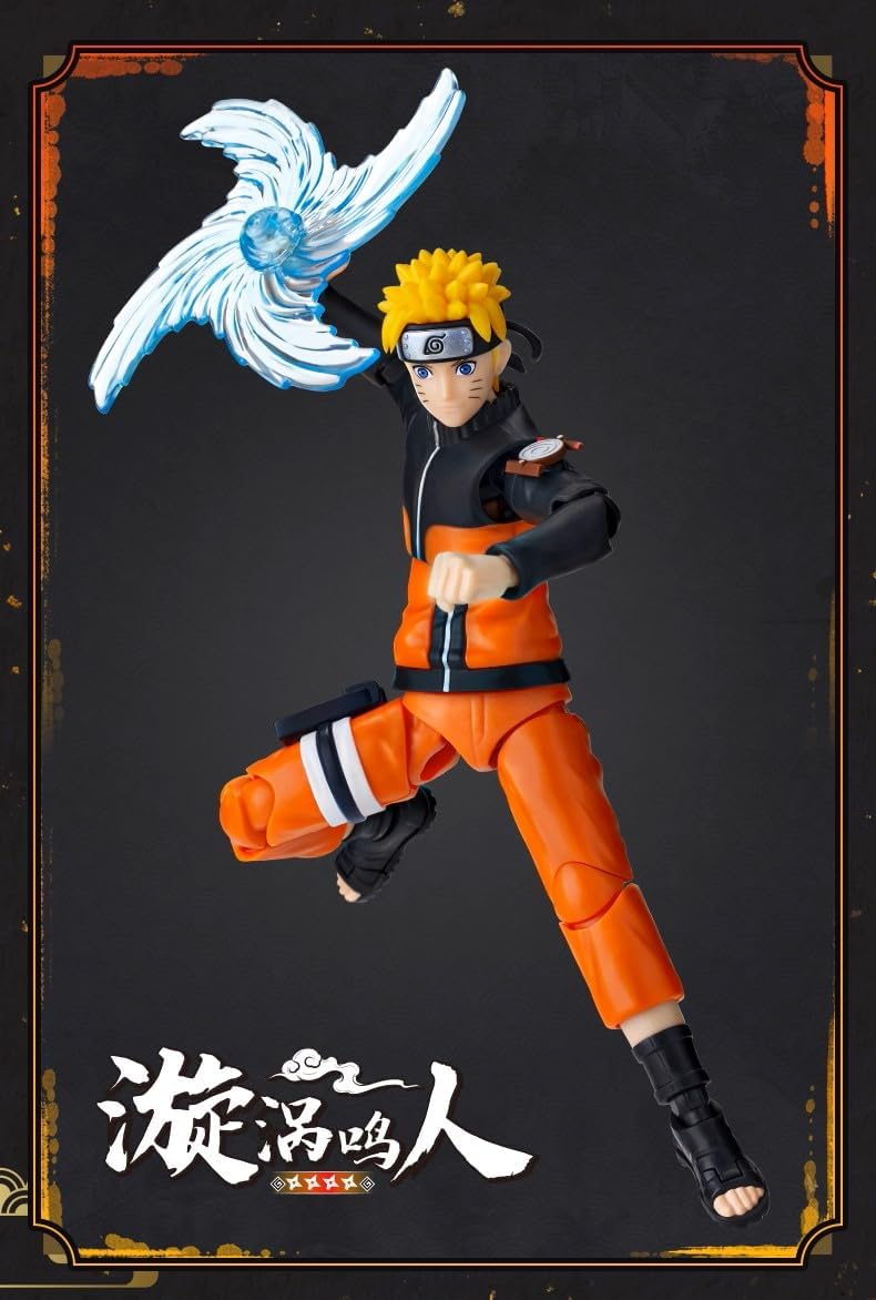 Naruto Uzumaki figure in an action pose with Shuriken effect