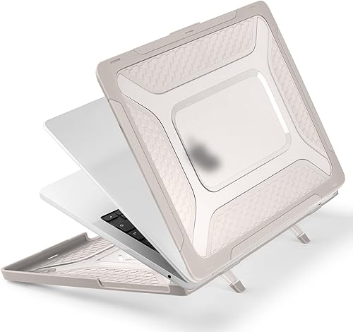 Miniatura 3 de MEEgoodo Funda para MacBook Air de 15 pulgadas 2024 2023 A3114 A2941 con chip M3 M2, carcasa rígida para laptop con parachoques de TPU y soporte