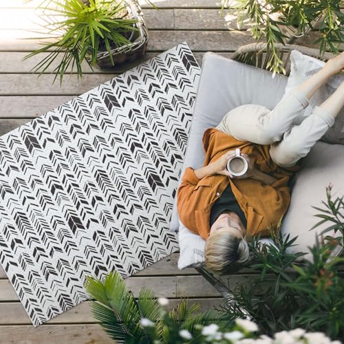 Tapis d'extérieur imperméable 100x150 rectangle terrasse balcon