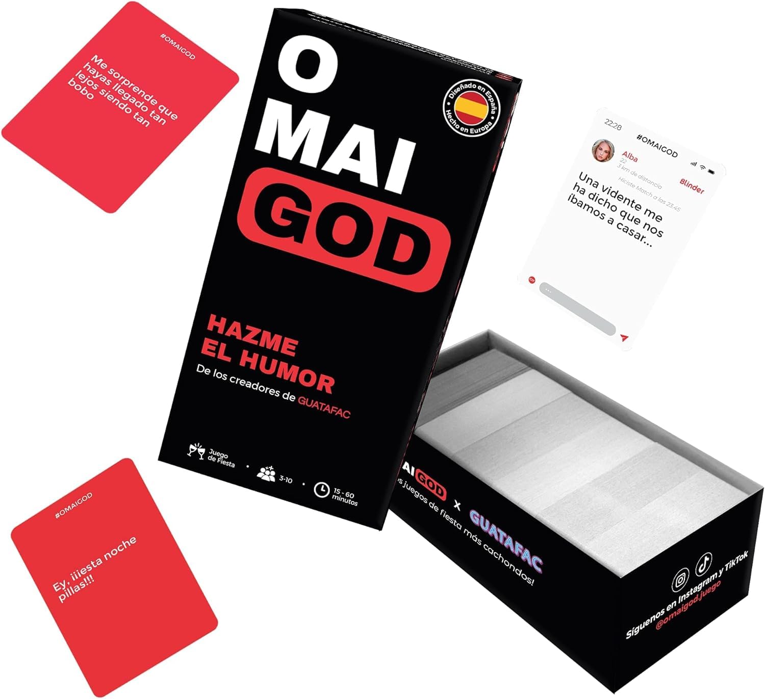 ATM Gaming Omaigod - Juegos de Mesa para Adultos - Ríe sin Parar con Este Juego de Cartas de Humor y Diversión - Regalo Original