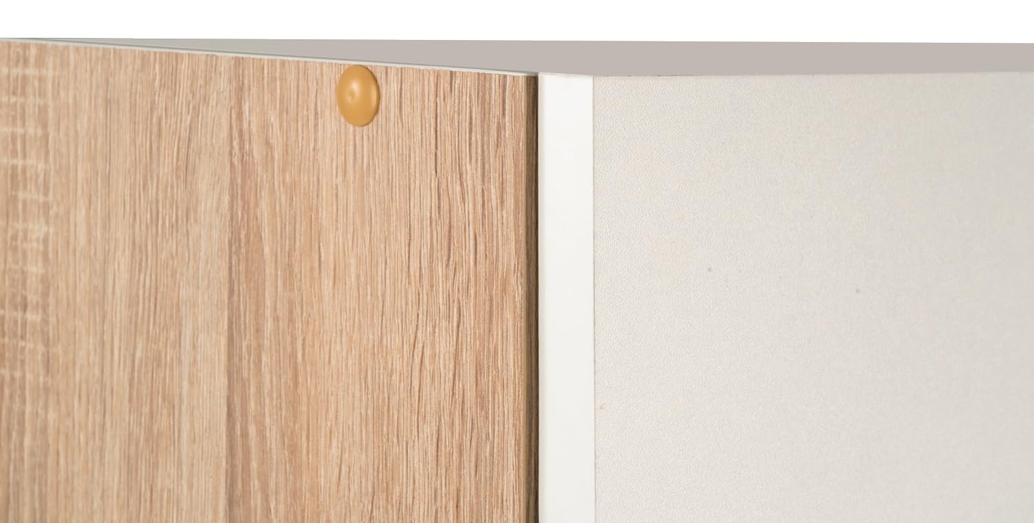 Nicht Zutreffend Küchenschrank - Eiche Sonoma - Weiß - 2 Türen - B 100 x H 54 x T 35 cm - Hängeschrank Oberschrank