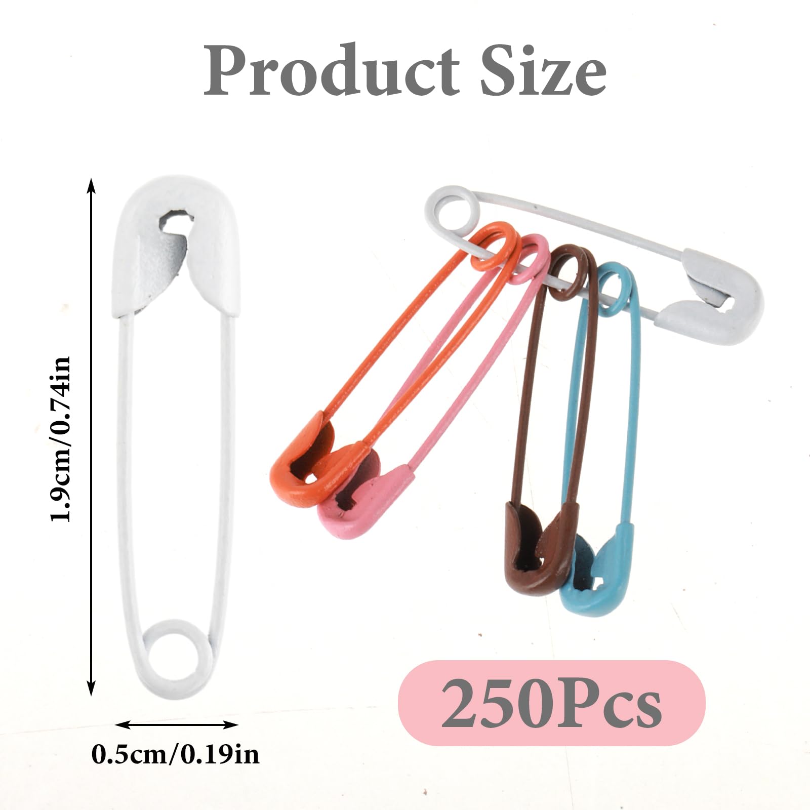 150 Pezzi Spille da Balia, 19mm Piccole Mini per Abbigliamento Cucito Artigianato Creazione di Gioielli (Nero