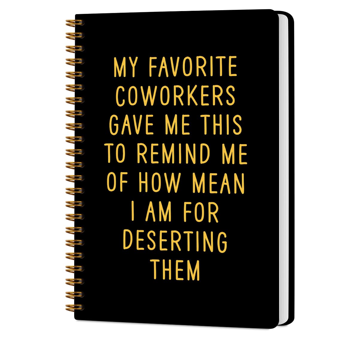 Farewell Gifts for Coworkers Gold Hardcover Spiral Notebooks, My Favorite Coworkers Gave Me This Notebook College Ruled, Coworker Leaving Gift, Sarcastic Farewell Gift, Goodbye Gifts for Coworkers — image 1
