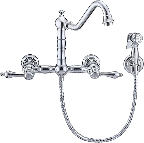 Miniatura 5 de WHKWLV3-9402-NT-BN - Grifo de montaje en pared, níquel cepillado