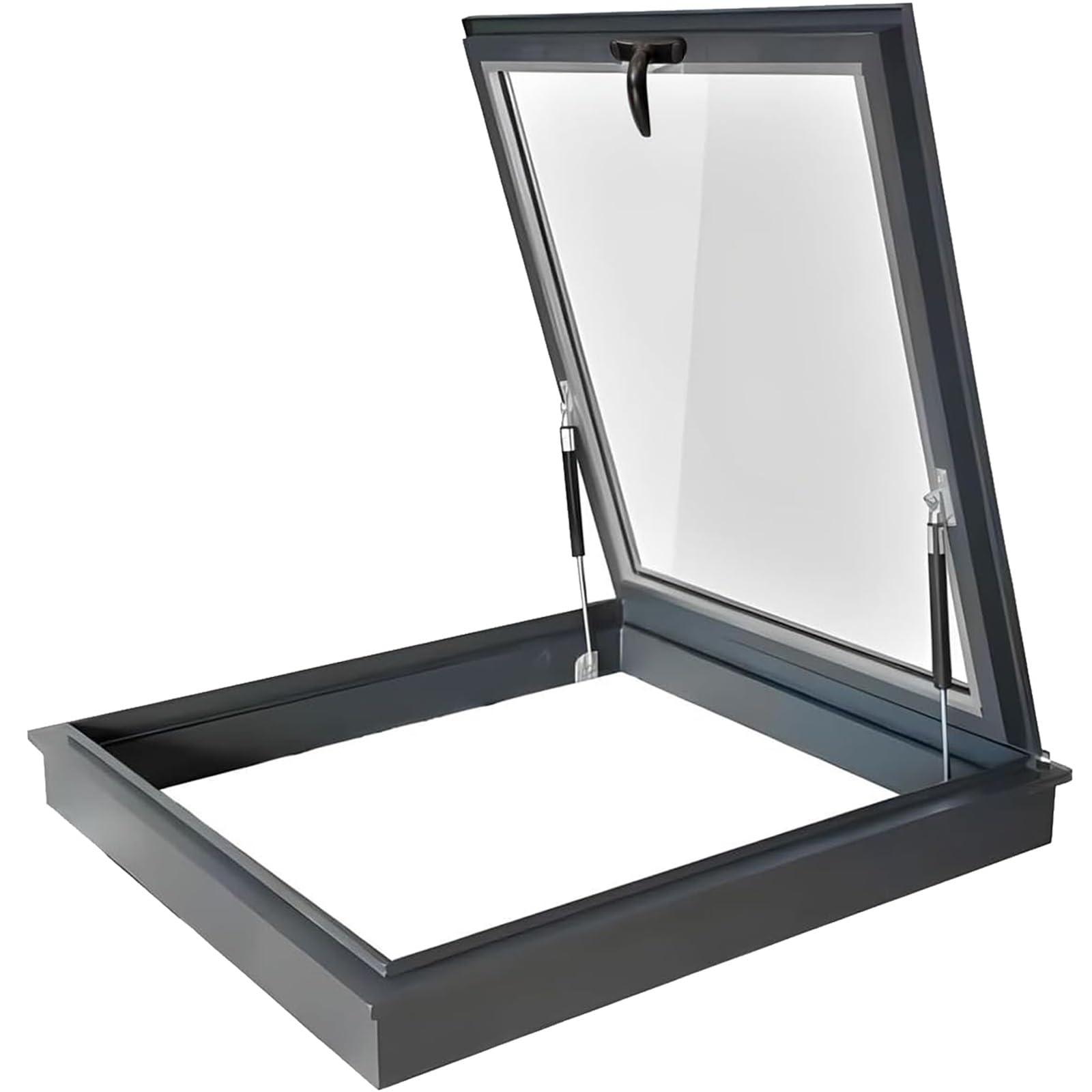 Trappe de toit haut de gamme en aluminium et verre renforcé pour puits de lumière