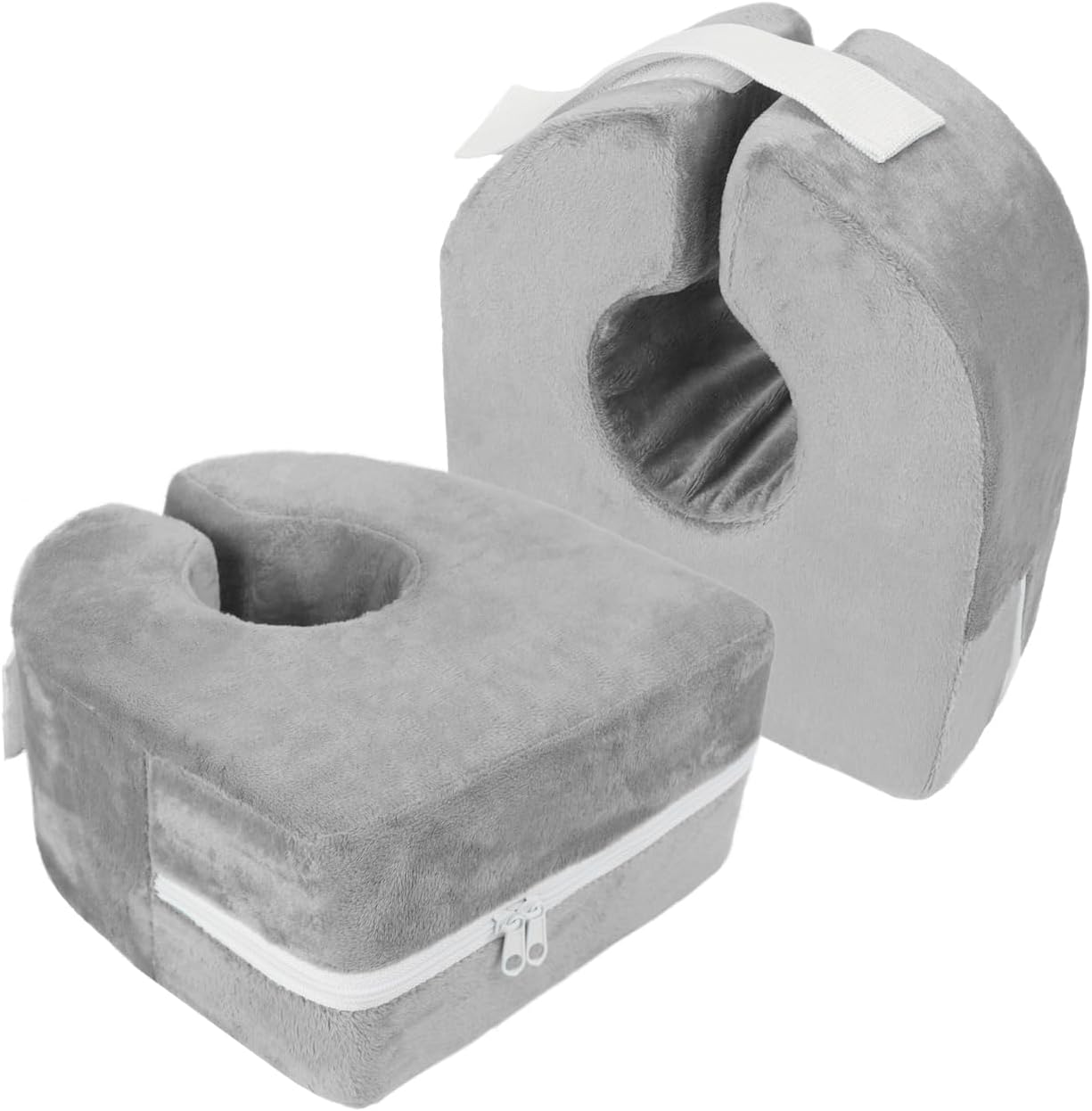 Foot Elevation Pillow Heel Protector for Pressure Sores Ulcer Foot Wedge Support Elevator Ankle Pillow Anti Bed Sore Pad Relieve Cushion Leg Rest for Elderly Bedridden Patients (Grey 2 * Pcs)