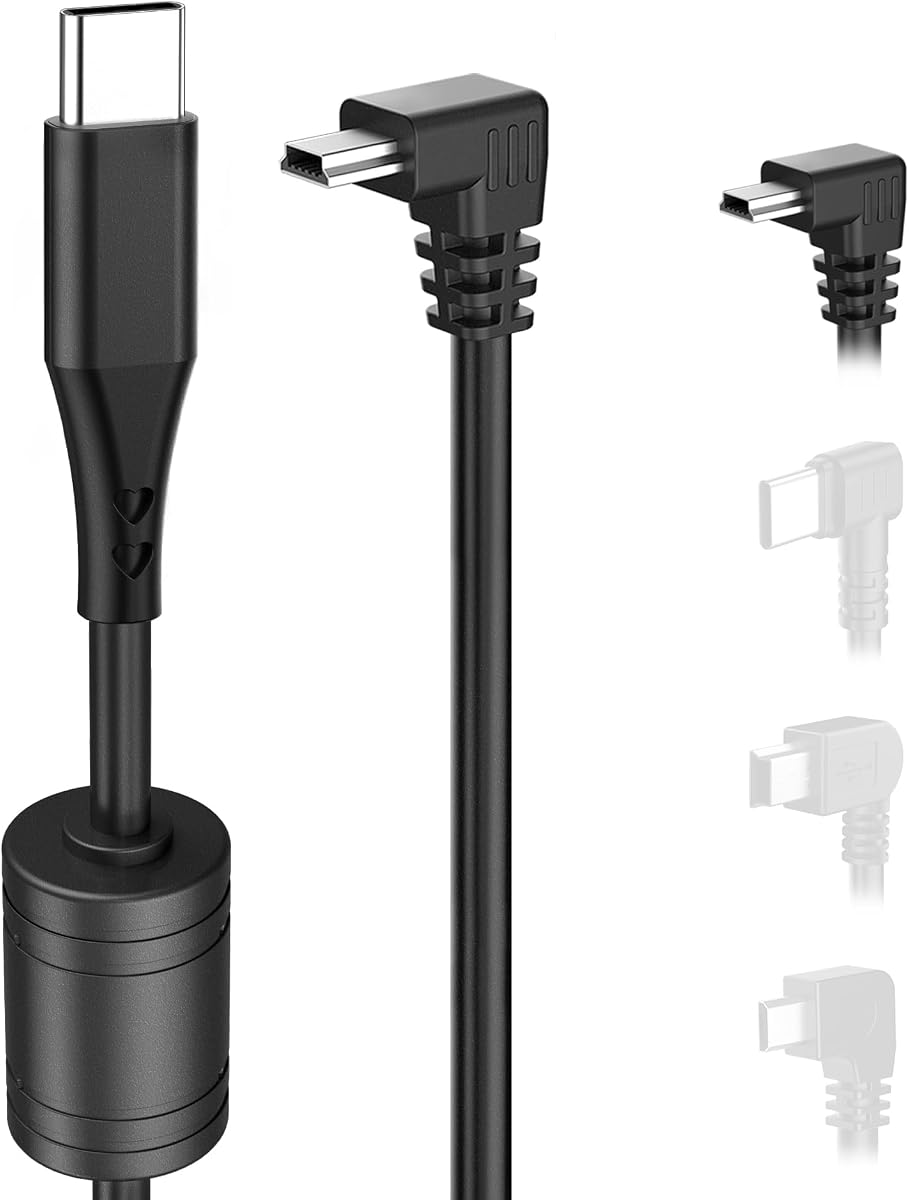 Charger Cable for Garmin GPS,(6Ft 18AWG) USB C to Mini USB Charging Cord | GPS Charging Cable for Garmin Nuvi, Thicker Shielded Replacement Power Adapter Wire for Drivesmart 65,Zumo XT,Dezl,Navigation